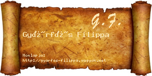 Gyárfás Filippa névjegykártya